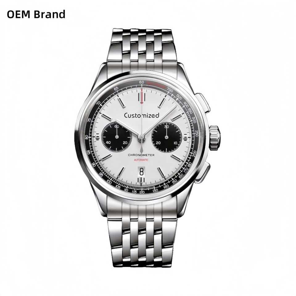 Watch Chronograph Men's Watch مع حركة Seiko NE88